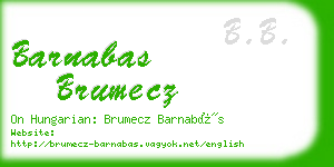 barnabas brumecz business card